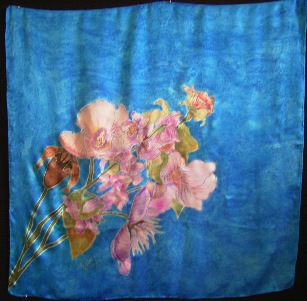 FOULARD : Orchidee de Sylvine P