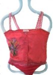 Bustier Satin Rouge de Sylvine